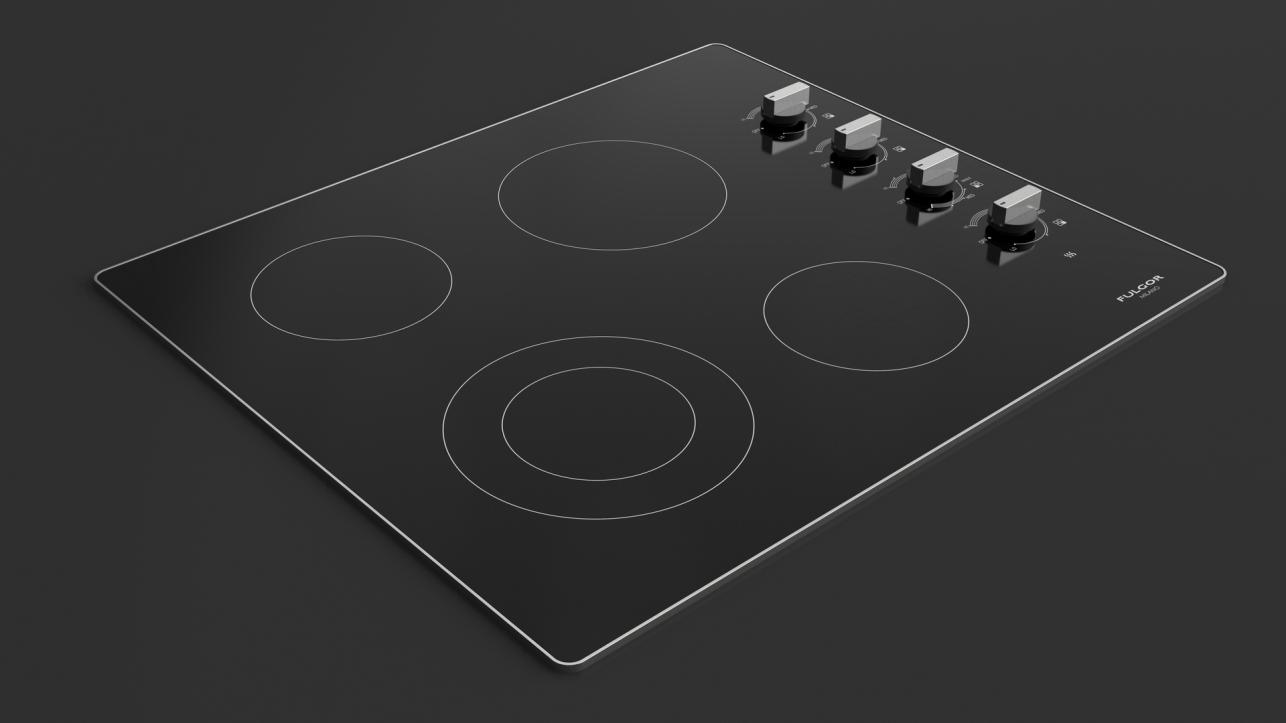 24" RADIANT COOKTOP WITH KNOBS Fulgor Milano